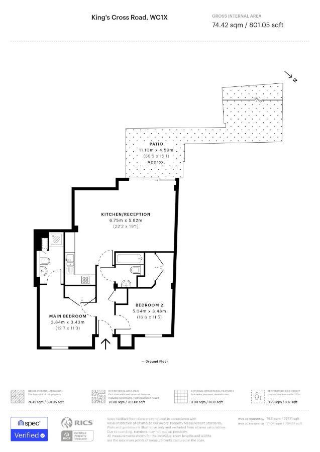 Spacious 2 Bed 2 Bath Kings Cross Apartment London Exteriör bild